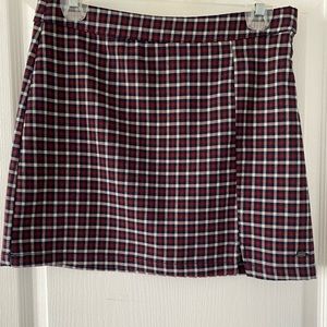 Pull&Bear Plaid Fitted Mini Skirt